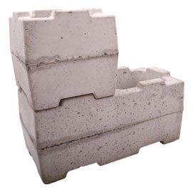 Stumbelbloc interlocking blocks stacked together